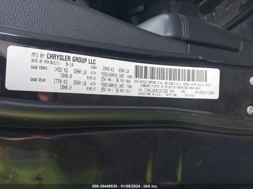 2014 DODGE DURANGO SXT - 1C4RDJAG9EC971369
