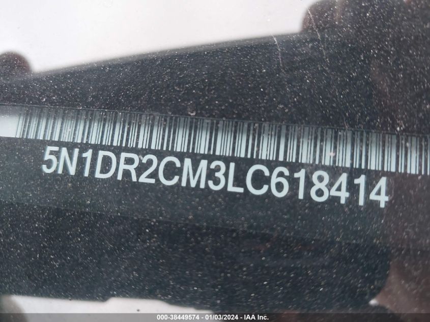 2020 NISSAN PATHFINDER SL 4WD - 5N1DR2CM3LC618414