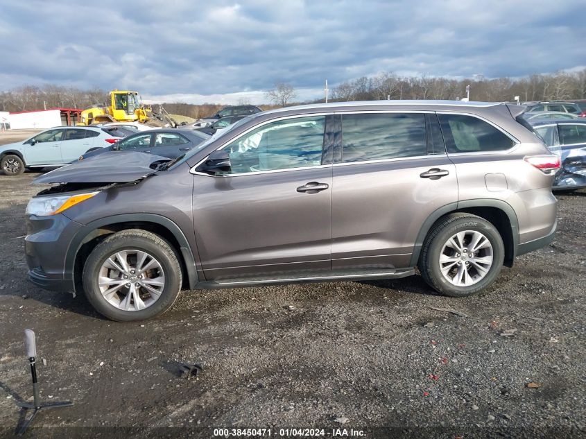 2014 TOYOTA HIGHLANDER XLE V6 - 5TDJKRFH4ES049495