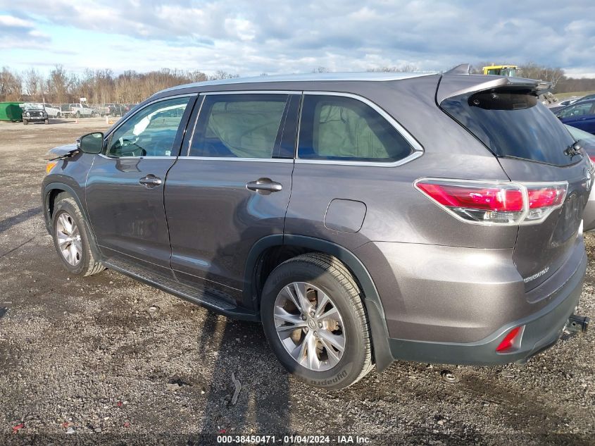 2014 TOYOTA HIGHLANDER XLE V6 - 5TDJKRFH4ES049495