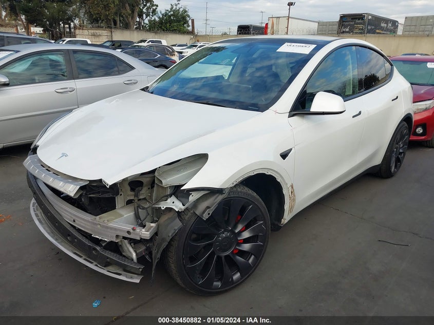 VIN 7SAYGDEF9NF366778 2022 TESLA MODEL Y PERFORMANCE DUAL MOTOR ALL-WHEEL DRIVE