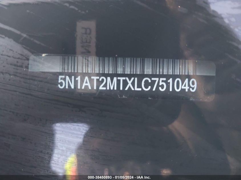 2020 NISSAN ROGUE S/SL/SV - 5N1AT2MTXLC751049