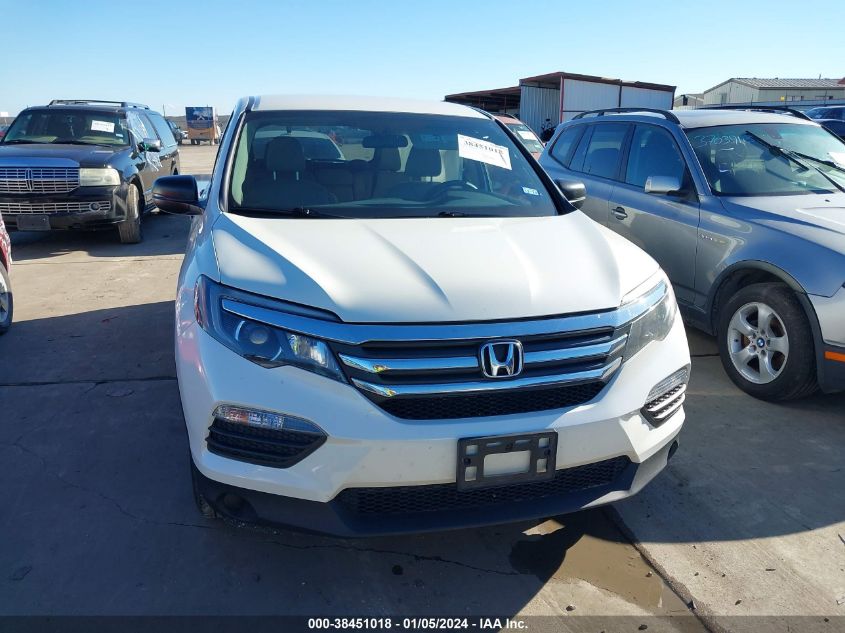 2016 HONDA PILOT LX - 5FNYF5H16GB024102