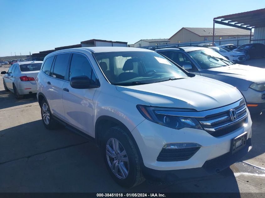2016 HONDA PILOT LX - 5FNYF5H16GB024102