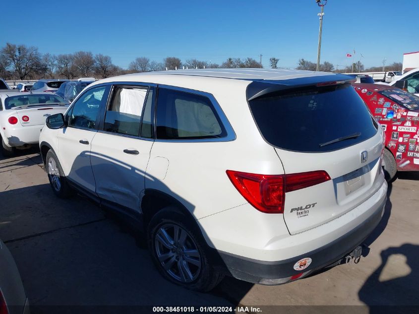 2016 HONDA PILOT LX - 5FNYF5H16GB024102