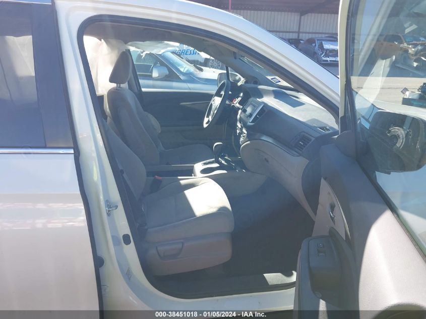 2016 HONDA PILOT LX - 5FNYF5H16GB024102