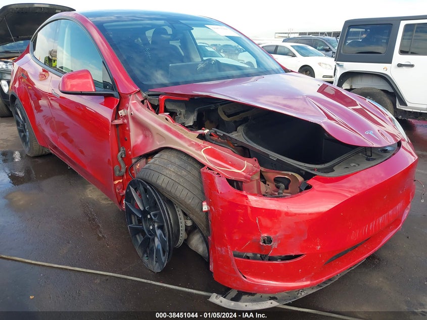 VIN 5YJYGDEE2MF084761 2021 TESLA MODEL Y LONG RANGE DUAL MOTOR ALL-WHEEL DRIVE