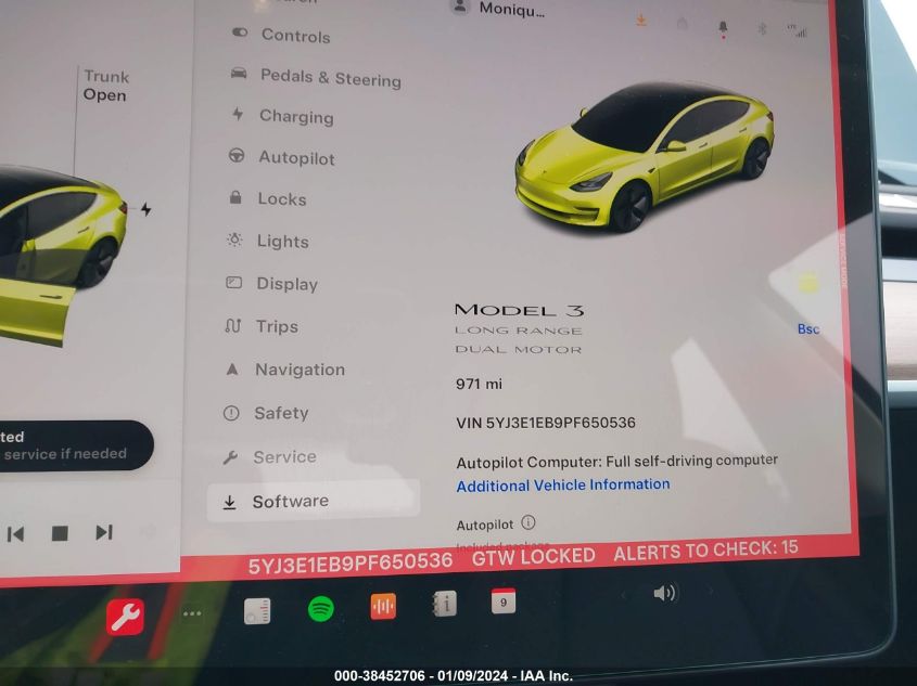 2023 TESLA MODEL 3 LONG RANGE DUAL MOTOR ALL-WHEEL DRIVE - 5YJ3E1EB9PF650536
