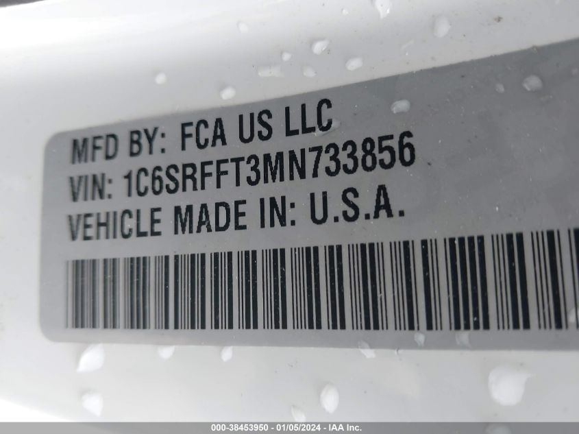 2021 RAM 1500 BIG HORN/LONE STAR - 1C6SRFFT3MN733856