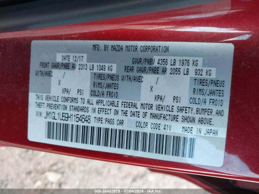 2017 MAZDA MAZDA6 SPORT - JM1GL1U59H1154648