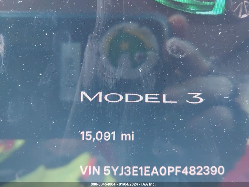 2023 TESLA MODEL 3 REAR-WHEEL DRIVE - 5YJ3E1EA0PF482390