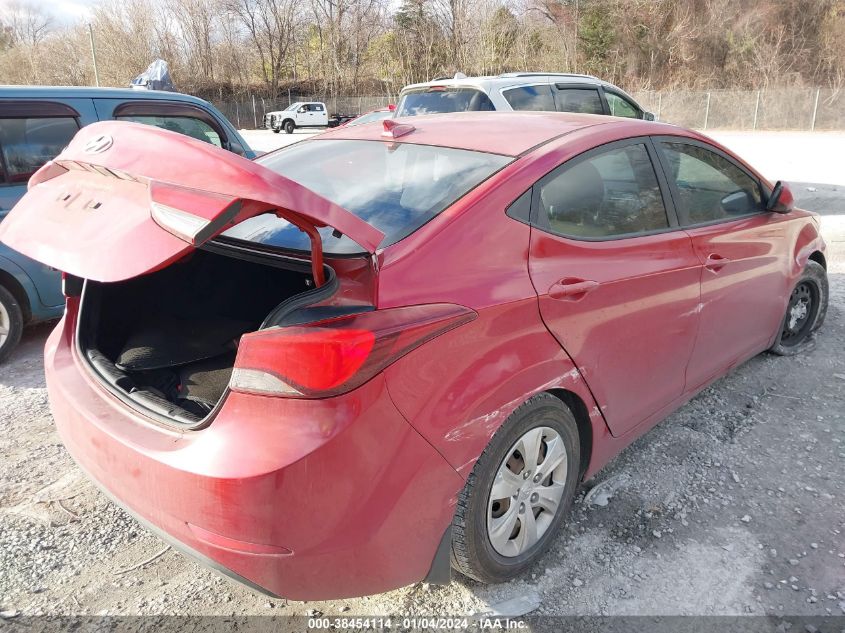 2016 HYUNDAI ELANTRA SE - KMHDH4AE7GU557580