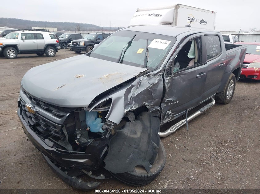 VIN 1GCGSCENXM1145819 2021 CHEVROLET COLORADO 2WD  SHORT BOX LT