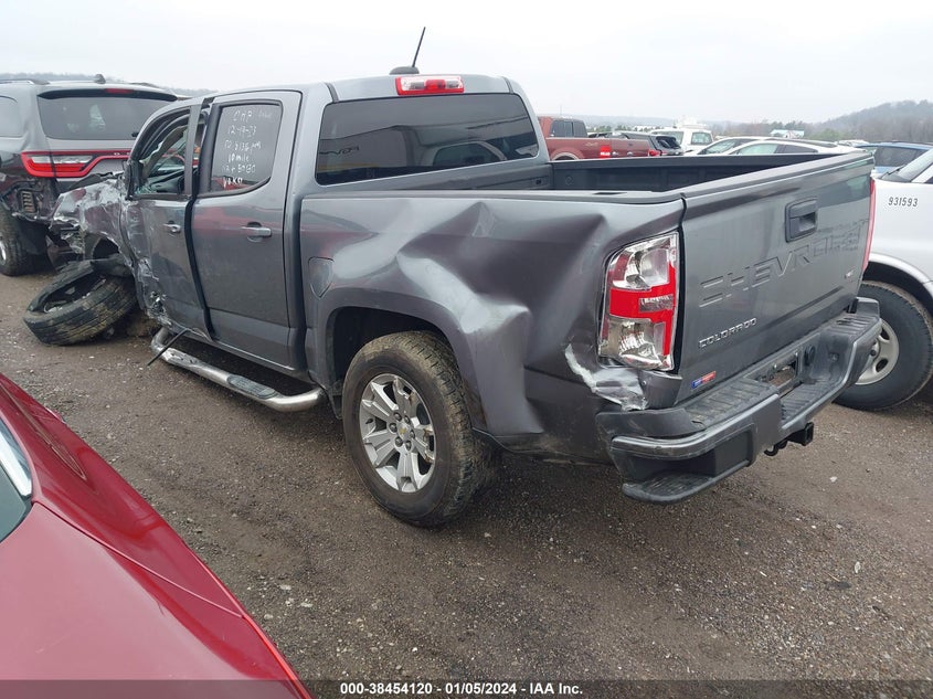 VIN 1GCGSCENXM1145819 2021 CHEVROLET COLORADO 2WD  SHORT BOX LT