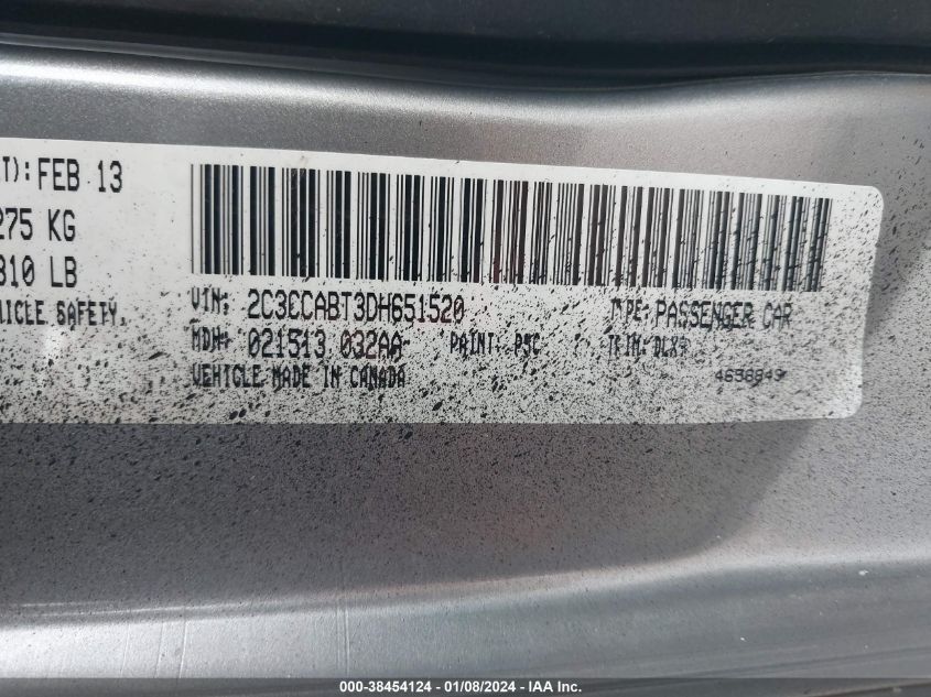 2013 CHRYSLER 300 S - 2C3CCABT3DH651520