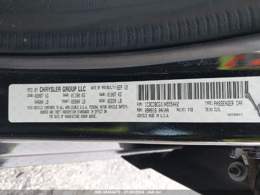 2013 CHRYSLER 200 LIMITED - 1C3CCBCG1DN555402