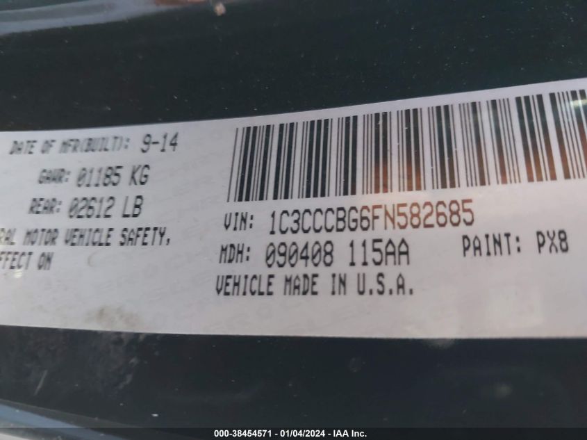 2015 CHRYSLER 200 S - 1C3CCCBG6FN582685