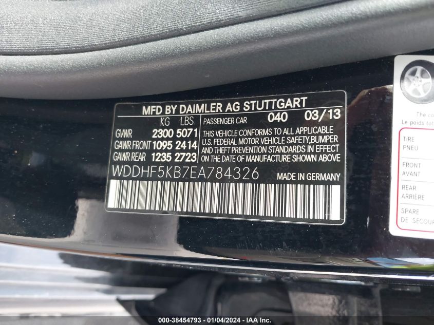 2014 MERCEDES-BENZ E 350 - WDDHF5KB7EA784326