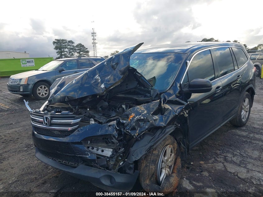VIN 5FNYF6H19JB033728 2018 HONDA PILOT LX