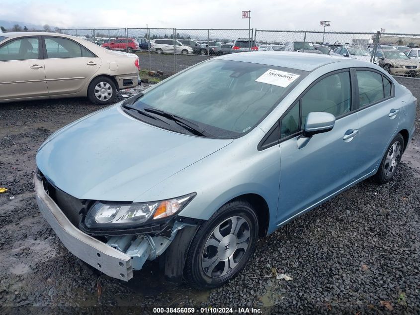 2014 HONDA CIVIC HYBRID - 19XFB4F27EE201672