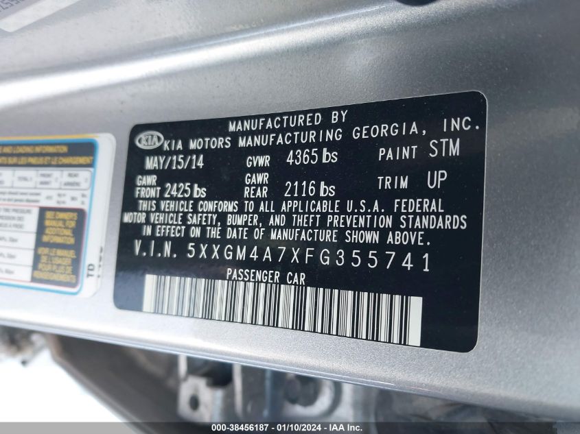 2015 KIA OPTIMA LX - 5XXGM4A7XFG355741