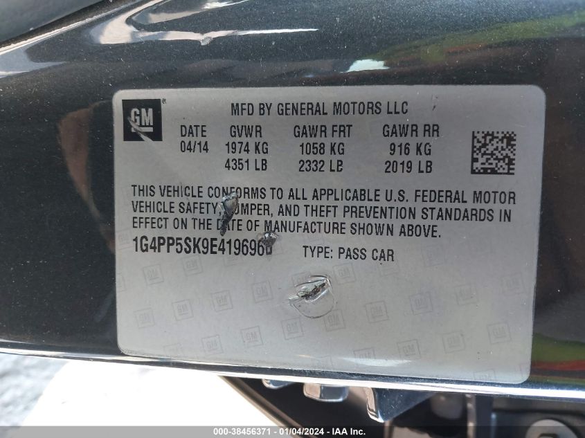 2014 BUICK VERANO - 1G4PP5SK9E4196960