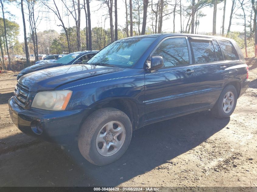 JTEGD21A120026174 | 2002 TOYOTA HIGHLANDER