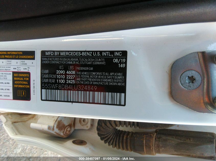 2020 MERCEDES-BENZ C 300 300 - 55SWF8DB4LU324849