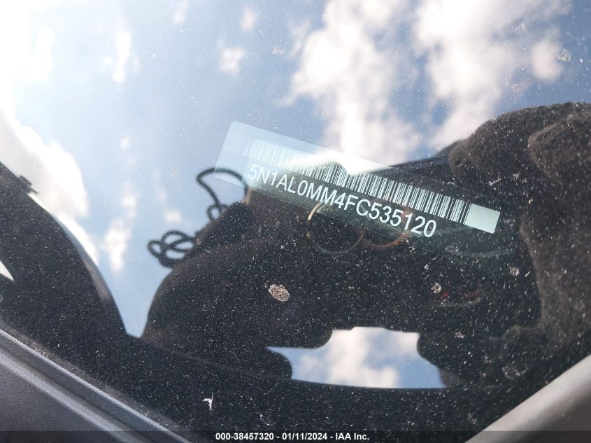 2015 INFINITI QX60 - 5N1AL0MM4FC535120