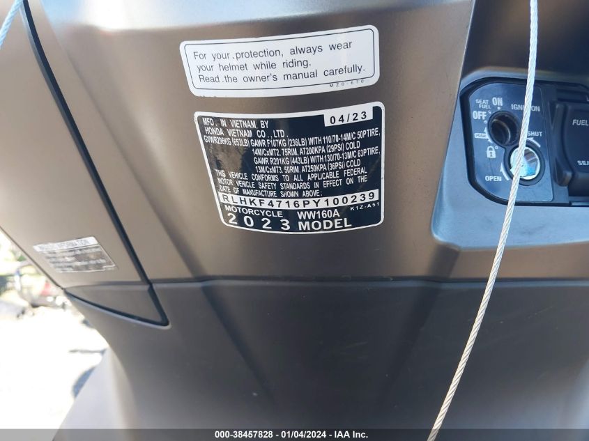 2023 HONDA WW150 A RLHKF4716PY100239