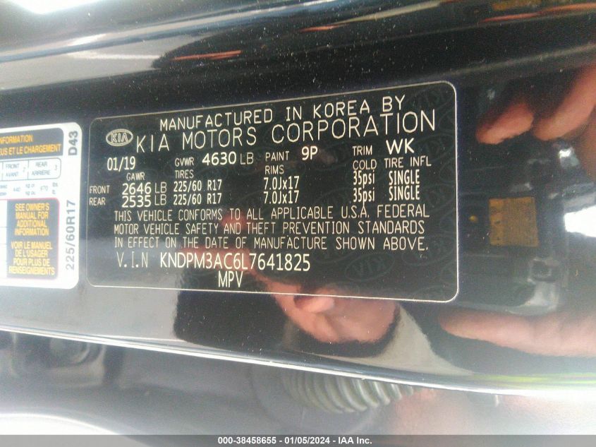 2020 KIA SPORTAGE LX - KNDPM3AC6L7641825