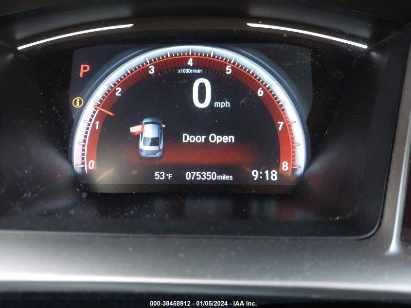 2019 HONDA CIVIC SPORT - 19XFC2F8XKE051395