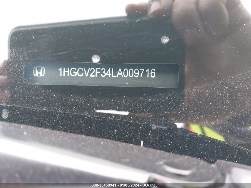 2020 HONDA ACCORD SPORT - 1HGCV2F34LA009716