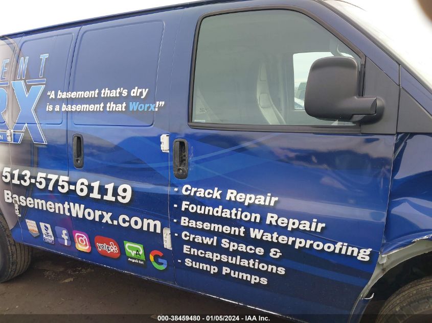 2019 CHEVROLET EXPRESS 2500 WORK VAN 1GCWGAFG7K1361822
