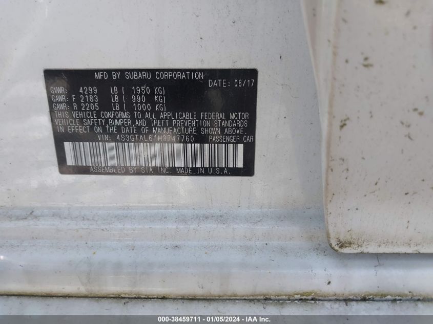 2017 SUBARU FORESTER 2.5I TOURING - JF2SJAWC9HH558151