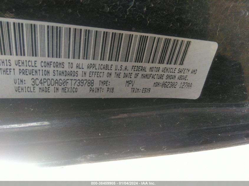2015 DODGE JOURNEY SE - 3C4PDDAG0FT739788