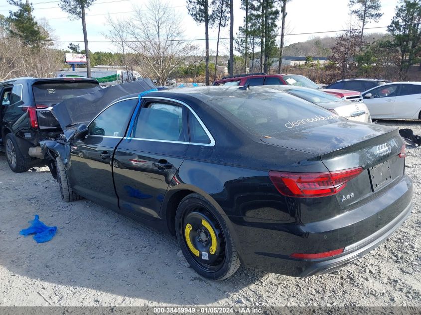 2019 AUDI A4 PREMIUM PLUS - WAUHMBF47KA107196