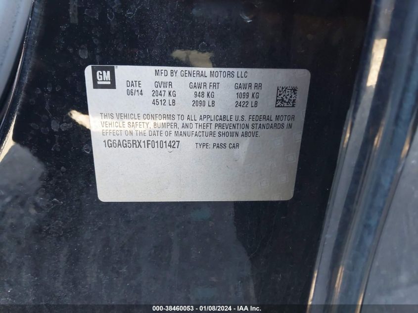 2015 CADILLAC ATS - 1G6AG5RX1F0101427