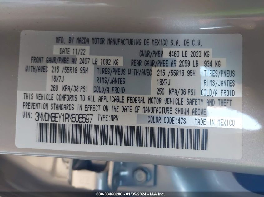2023 MAZDA CX-30 PREMIUM PLUS - 3MVDMBEY1PM505597