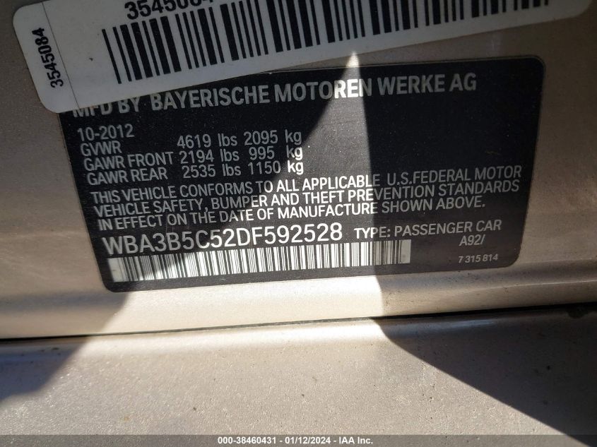 2013 BMW 328I XI SULEV - WBA3B5C52DF592528