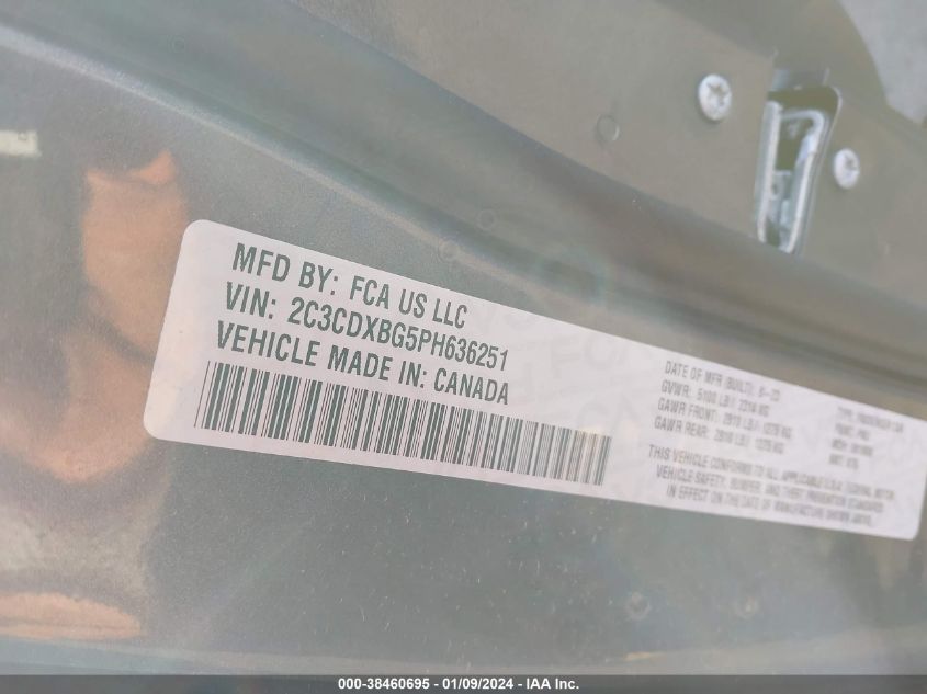2023 DODGE CHARGER SXT - 2C3CDXBG5PH636251