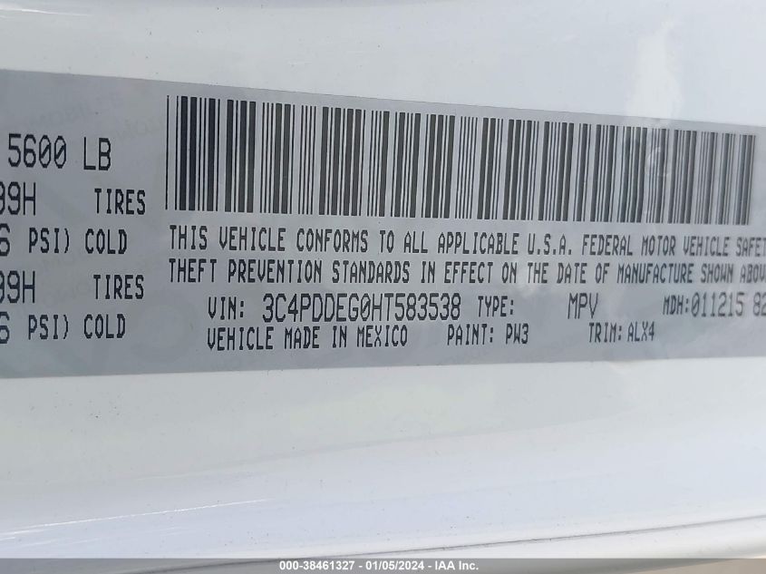 2017 DODGE JOURNEY GT AWD - 3C4PDDEG0HT583538