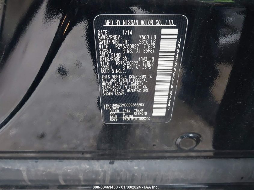 2014 INFINITI QX80 - JN8AZ2NC0E9352253