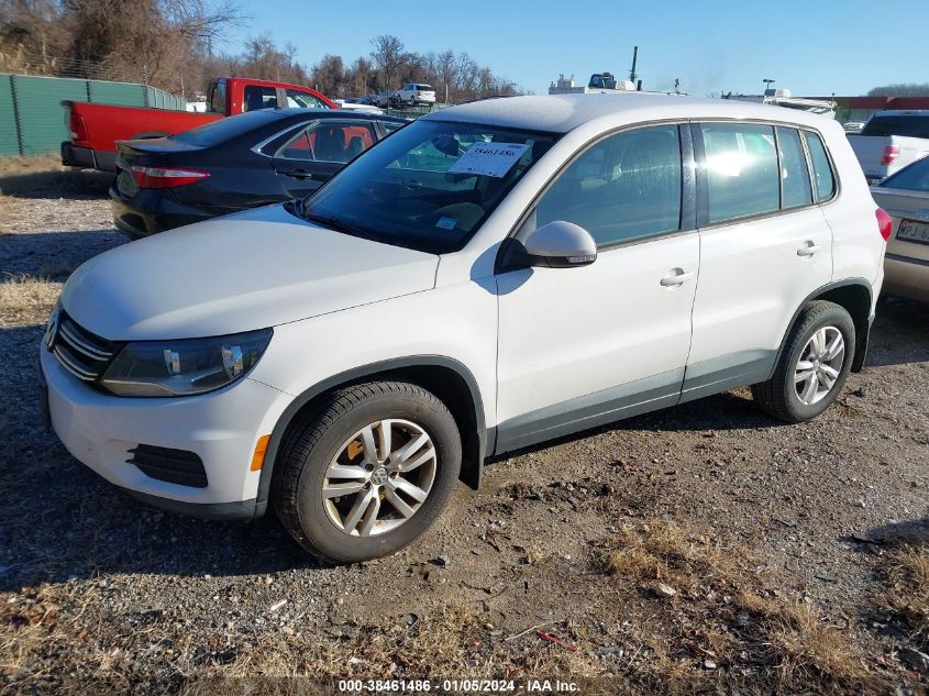 2013 VOLKSWAGEN TIGUAN S - WVGBV3AX0DW626539