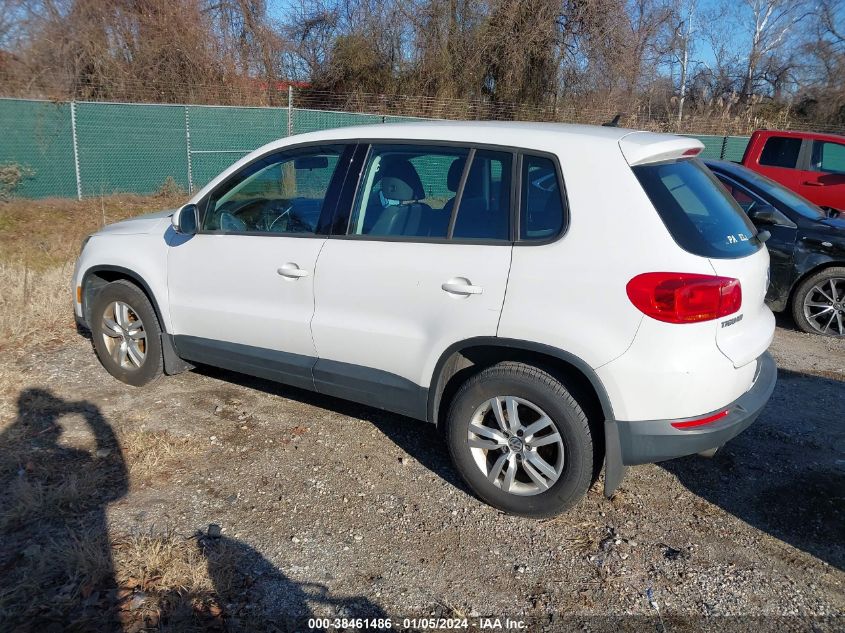 2013 VOLKSWAGEN TIGUAN S - WVGBV3AX0DW626539