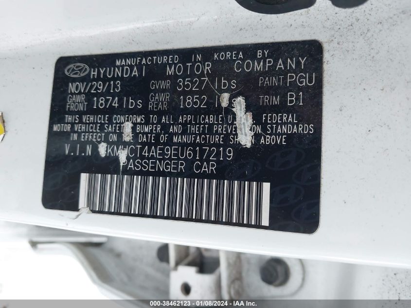 2014 HYUNDAI ACCENT GLS - KMHCT4AE9EU617219