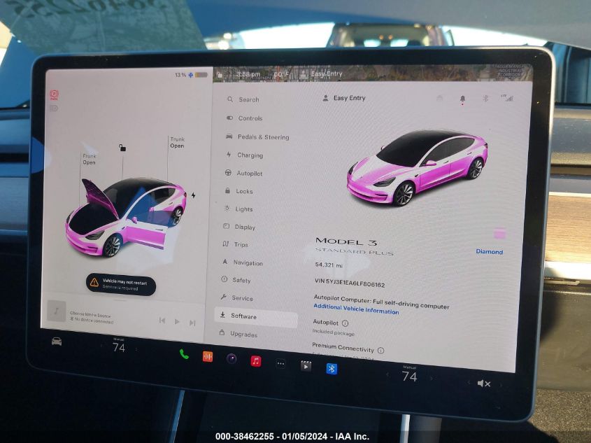 2020 TESLA MODEL 3 STANDARD RANGE PLUS REAR-WHEEL DRIVE/STANDARD RANGE REAR-WHEEL DRIVE - 5YJ3E1EA6LF806162