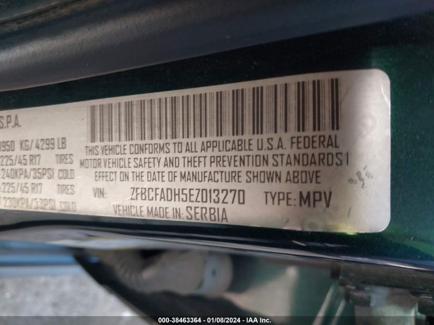 2014 FIAT 500L TREKKING - ZFBCFADH5EZ013270