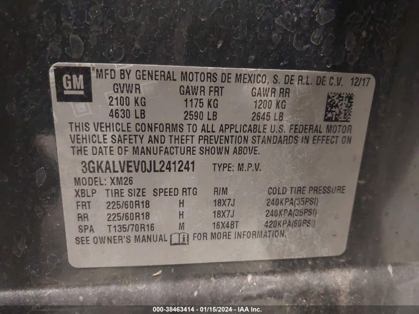2018 GMC TERRAIN SLT - 3GKALVEV0JL241241