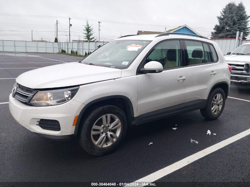 2017 VOLKSWAGEN TIGUAN 2.0T/2.0T S - WVGAV7AX2HK039338